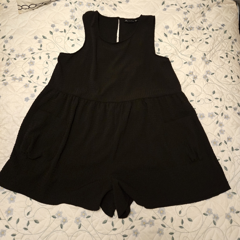 Asos Design Black Sleeveless Romper size 18